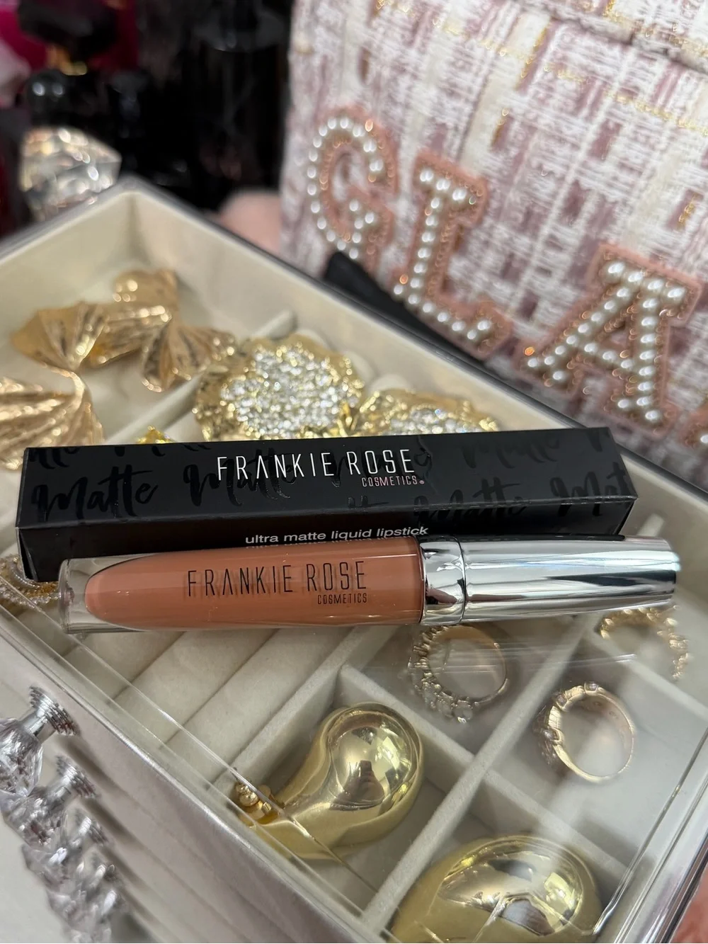 Frankie Rose Ultra Matte Liquid Lipstick in color Macaroon